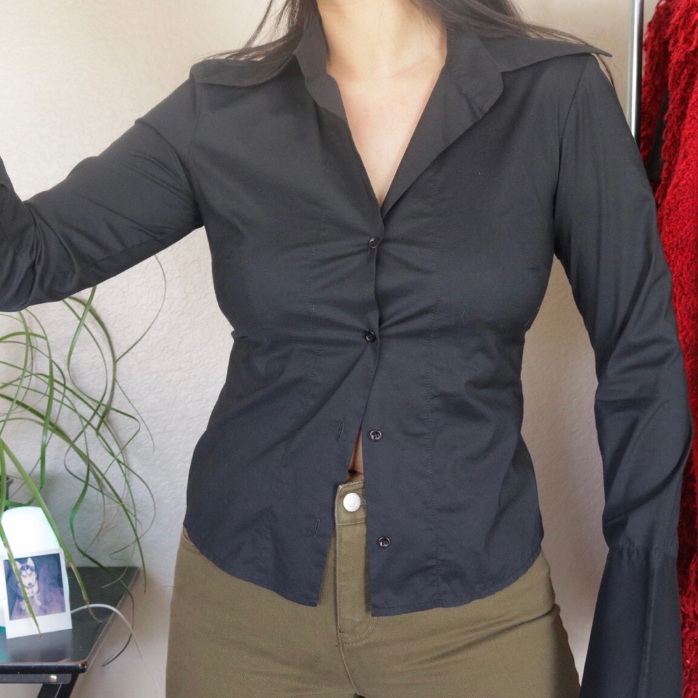 Black button up